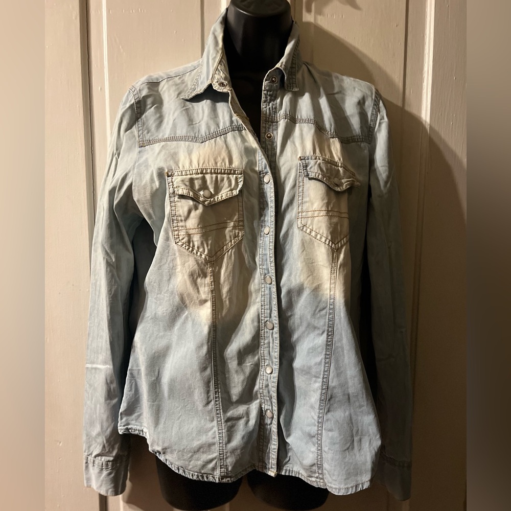 Denim Button Down (Charlotte Russe)